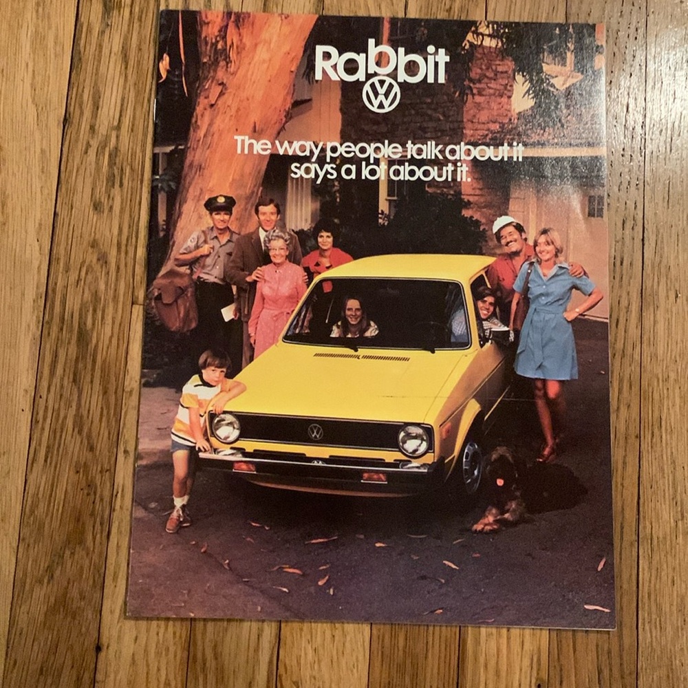 Original 1976 Volkswagen VW Rabbit Sales Brochure 76
